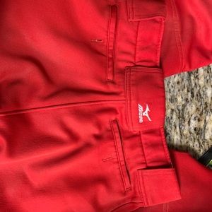 Red softball mizuno pants